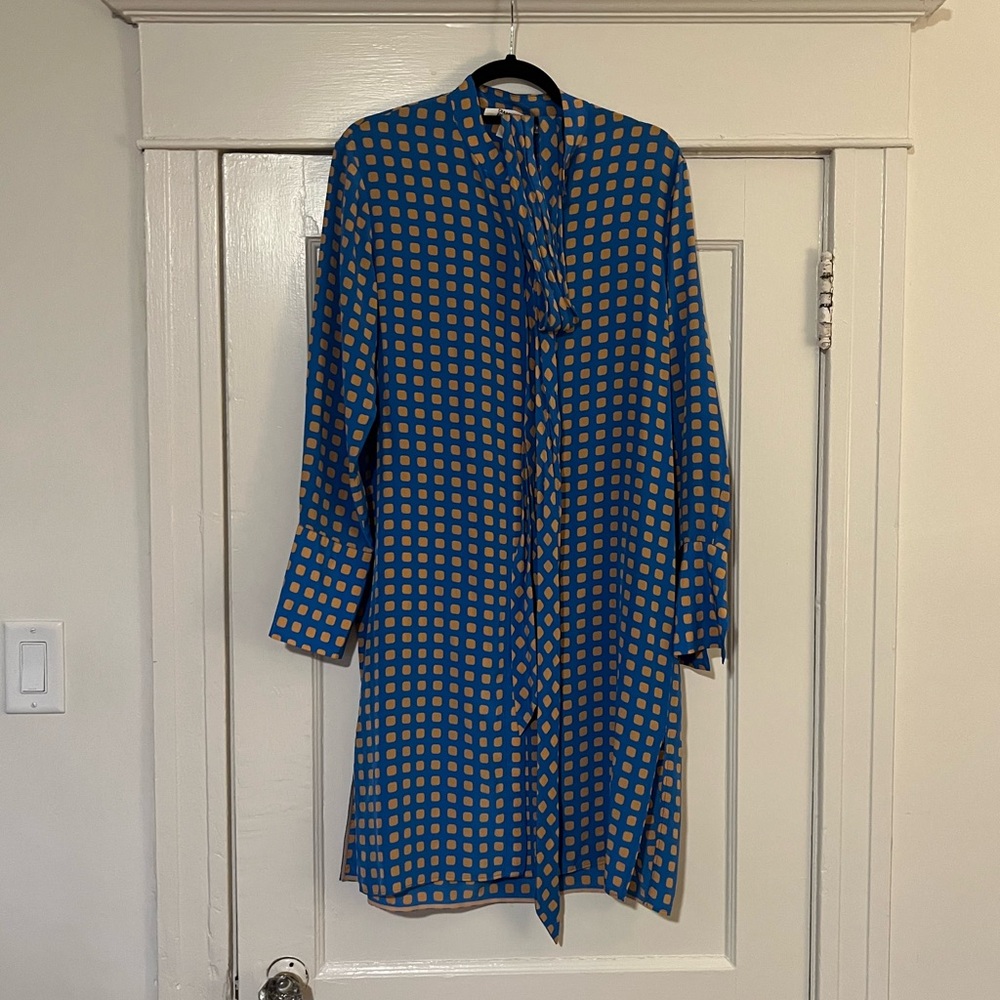 DVF Long Sleeve Silk Dress